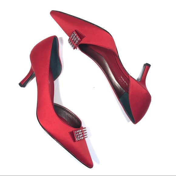 Nina Shoes - The Touch of Nina Jilian Red D’Orsay Pumps